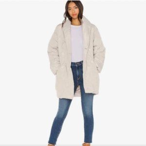 Free People Ella Puffer Coat in Mineral Dust